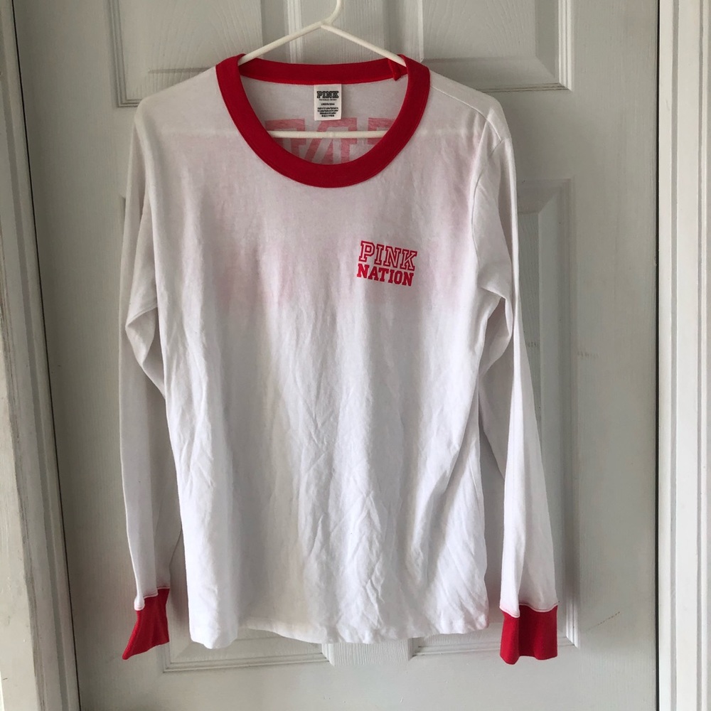 NWOT White and Red PINK Nation T-Shirt